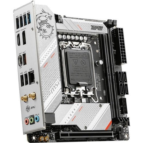 MSI MPG MPG B760I EDGE WIFI DDR5 Gaming Desktop Motherboard - Intel B760 Chipset - Socket LGA-1700 - Mini ITX - Core, Pentium Gold, Celeron Processor Supported - 96 GB DDR5 SDRAM Maximum RAM - DIMM, UDIMM - 2 x Memory Slots - Gigabit Ethernet - IEEE 80... IM5737099