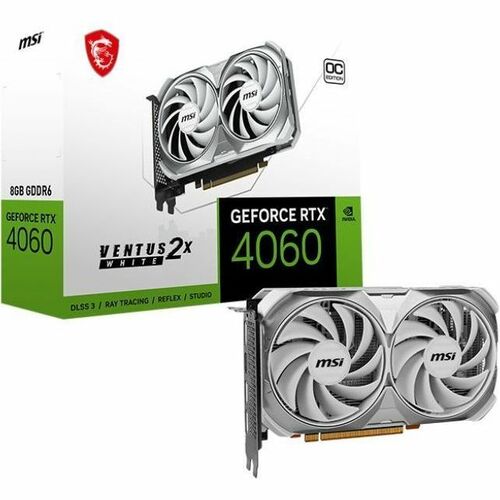 MSI NVIDIA GeForce RTX 4060 Graphic Card - 8 GB GDDR6 - Full-height - 2.51 GHz Boost Clock - 128 bit Bus Width - PCI Express 4.0 x8 - DisplayPort - HDMI IM5898370