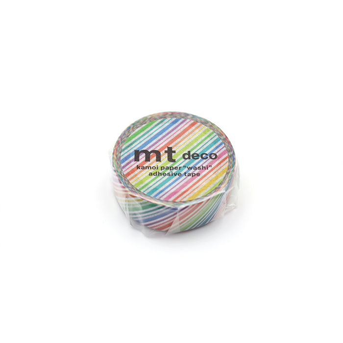 MT Washi Tape 15mm x 7mt, Rainbow Stripe CX1002396