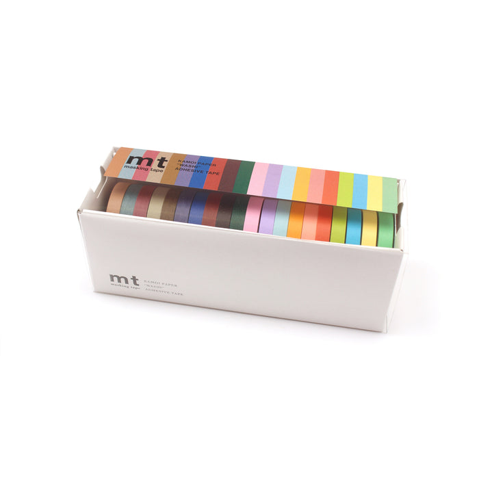 MT Washi Tape, 7mm x 7mt, Light & Muted Colours, Set of 20 CX1001100