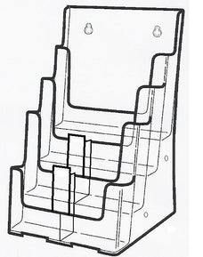 Multi-Pocket Combo A4 + DL Brochure Holder 4 Tier (2xA4, 4xDLE) LX77471