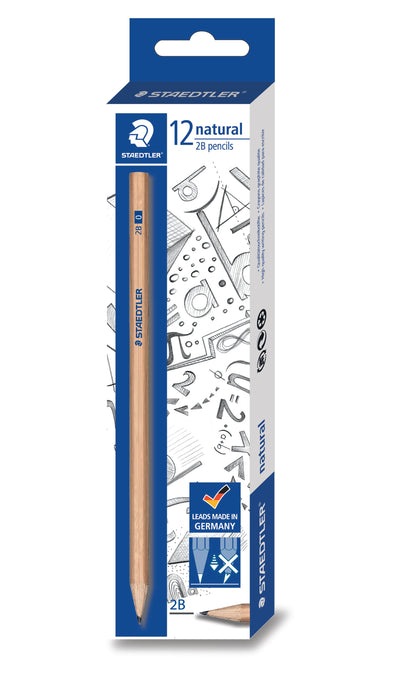 Natural graphite pencils 2B x 72's pack ST130-60N-0