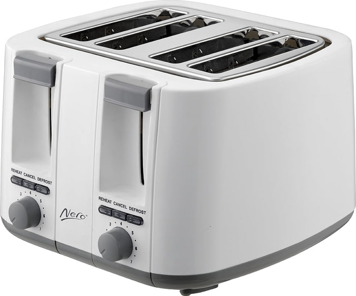 Nero 4 Slice White Toaster WE746052