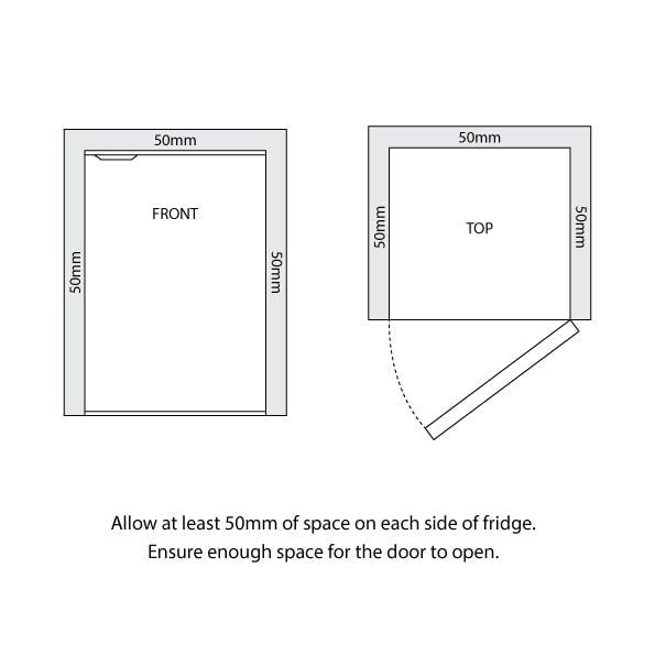 Nero 78L Bar Fridge and Freezer, White WE74407802