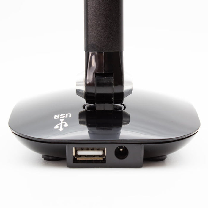 Nero Black Desk Lamp with USB Port WE330001