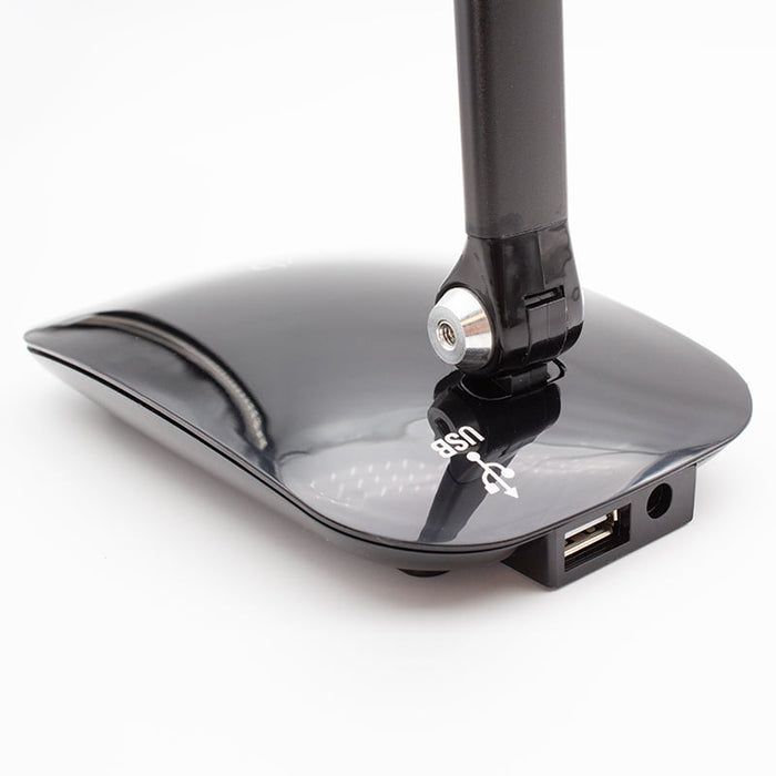 Nero Black Desk Lamp with USB Port WE330001