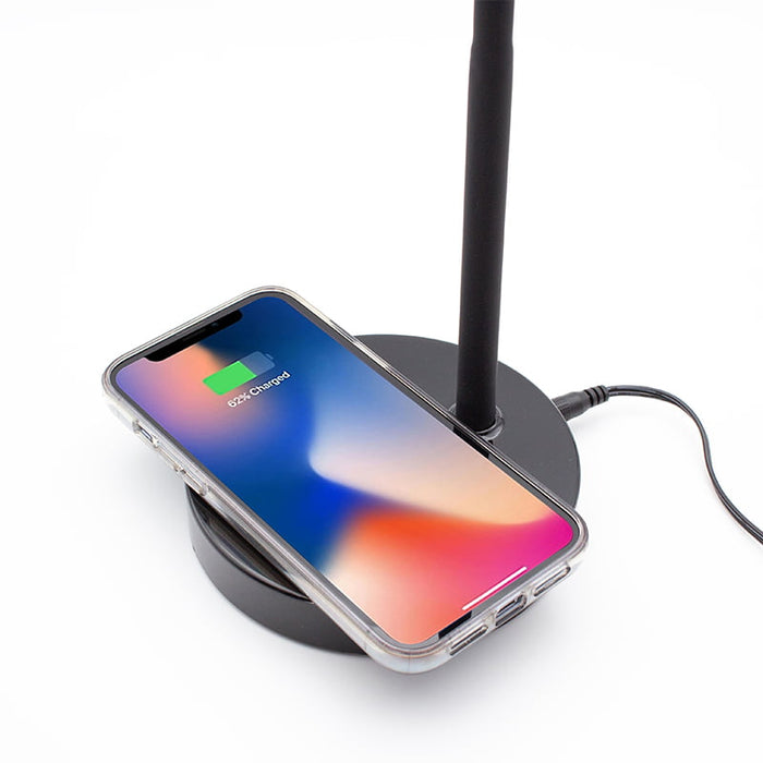 Nero Black Flexi LED Lamp with Wireless Charging WE330016