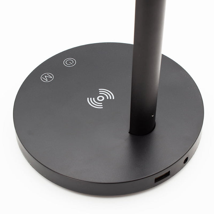 Nero Black Foldable LED Lamp with Wireless Charging WE330017