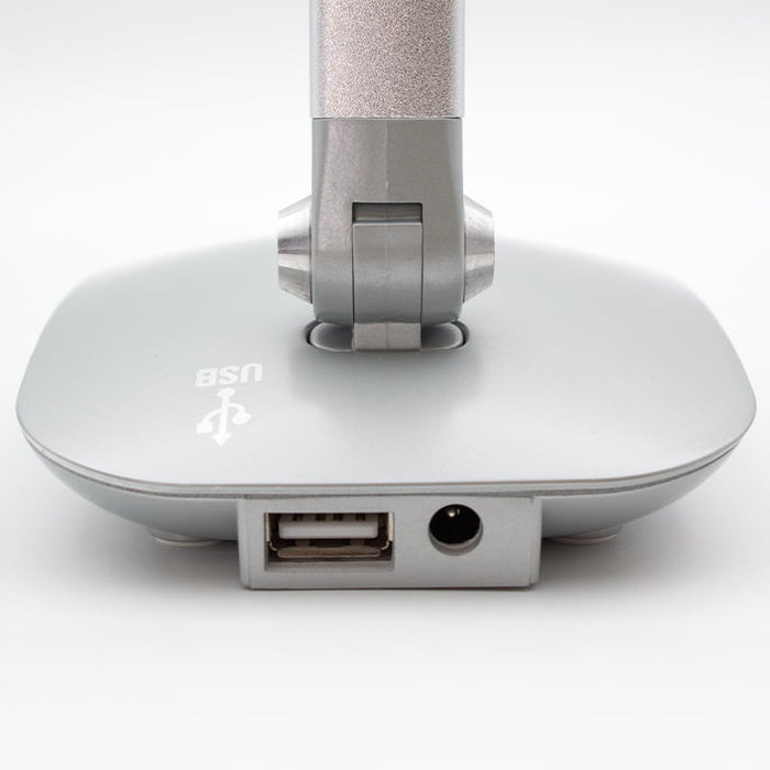 Nero Silver Desk Lamp with USB Port WE330004