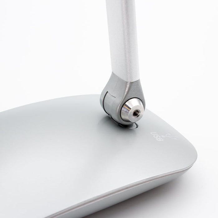 Nero Silver Desk Lamp with USB Port WE330004