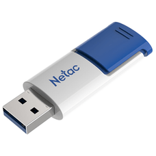 Netac U182 USB3 Flash Drive 128GB UFD Retractable Blue/White DVFP529-128
