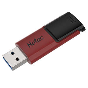 Netac U182 USB3 Flash Drive 64GB UFD Retractable Red/Black DVFP524-64