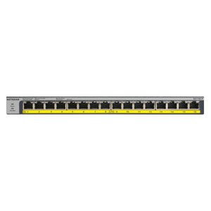 Netgear 16-Port PoE/PoE+ Gigabit Ethernet Unmanaged Switch (GS116LP) - 16 Ports - Gigabit Ethernet - 1000Base-T - 2 Layer Supported - Twisted Pair - Wall Mountable, Rack-mountable, Desktop - Lifetime Limited Warranty IM4252682