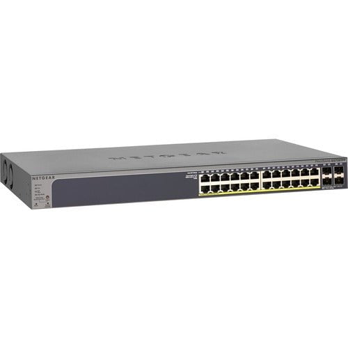 Netgear 24-Port Gigabit PoE+ Smart Managed Pro Switch with 4 SFP Ports - 24 Ports - Manageable - 4 Layer Supported - Modular - 4 SFP Slots - Twisted Pair, Optical Fiber - 1U High - Rack-mountable, Desktop, Standalone IM4214802