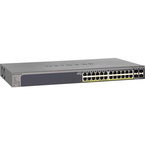 Netgear 24-Port Gigabit PoE+ Smart Managed Pro Switch with 4 SFP Ports - 24 Ports - Manageable - 4 Layer Supported - Modular - 4 SFP Slots - Twisted Pair, Optical Fiber - Rack-mountable, Desktop IM4214801