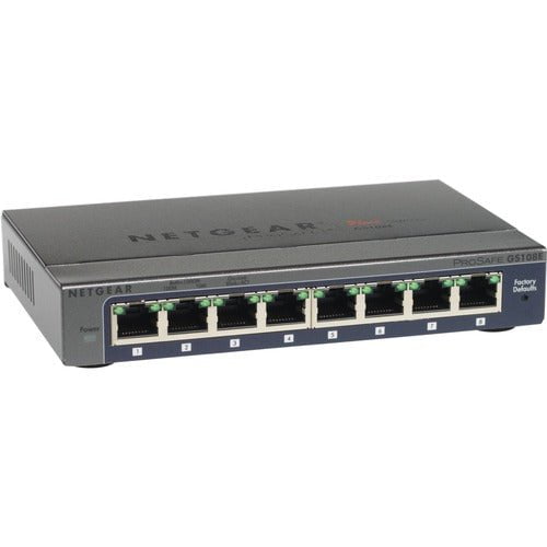 NETGEAR 8-PORT GIGABIT ETHERNET PLUS SWITCH (GS108EV3) - DESKTOP AND PROSAFE LIMITED LIFETIME PROTECTION IM2787705