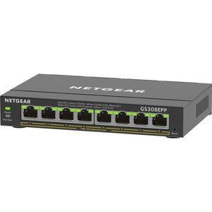 NETGEAR 8 PORT POE GIGABIT ETHERNET PLUS SWITCH (GS308EPP) - WITH 8 X POE+ 123W DESKTOP/WALL MOUNT IM5117636
