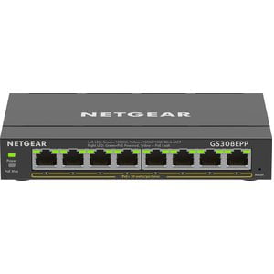 NETGEAR 8 PORT POE GIGABIT ETHERNET PLUS SWITCH (GS308EPP) - WITH 8 X POE+ 123W DESKTOP/WALL MOUNT IM5117636