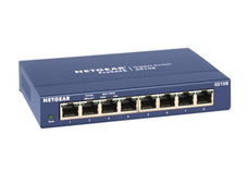 Netgear GS108 Switch, ProSafe 8-Port Gigabit Switch NN52655