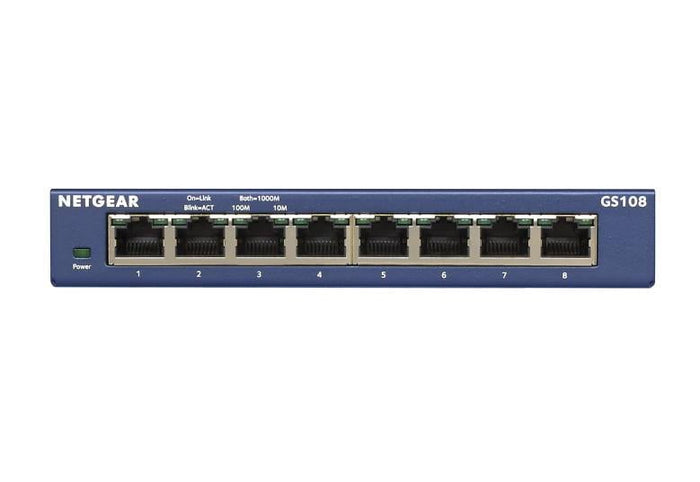 Netgear GS108 Switch, ProSafe 8-Port Gigabit Switch NN52655