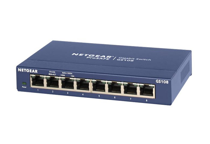 Netgear GS108 Switch, ProSafe 8-Port Gigabit Switch NN52655