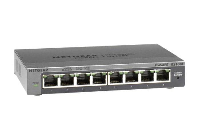 Netgear GS108E Switch, V3 ProSafe Plus 8-Port Gigabit Ethernet NN65906