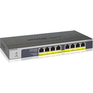 Netgear GS108PP Ethernet Switch - 8 Ports - Gigabit Ethernet - 2 Layer Supported - Twisted Pair - Rack-mountable, Desktop - Lifetime Limited Warranty IM4007897