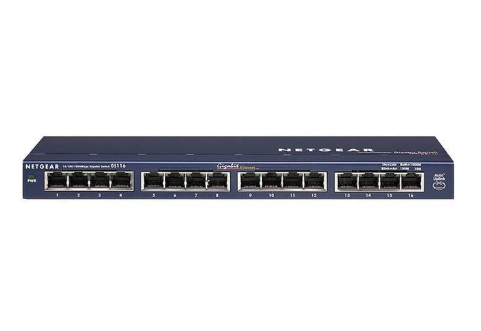 Netgear GS116 Switch, ProSafe 16-Port Gigabit NN52629