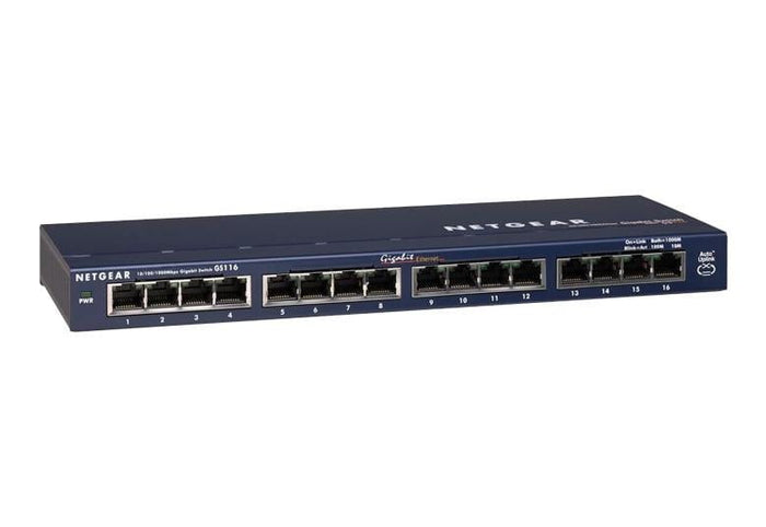 Netgear GS116 Switch, ProSafe 16-Port Gigabit NN52629