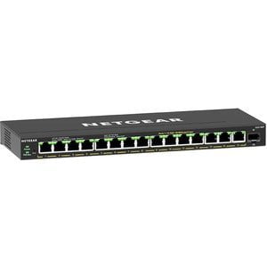 Netgear GS316EP Ethernet Switch - 16 Ports - Gigabit Ethernet - 10/100/1000Base-T, 1000Base-X - 3 Layer Supported - Modular - 1 SFP Slots - 180 W PoE Budget - Twisted Pair, Optical Fiber - PoE Ports - Desktop, Wall Mountable - 5 Year Limited Warranty IM5206893