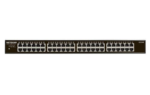 Netgear GS348 Switch, Soho 48-Port Gigabit Ethernet Rackmount Unmanaged NN74741