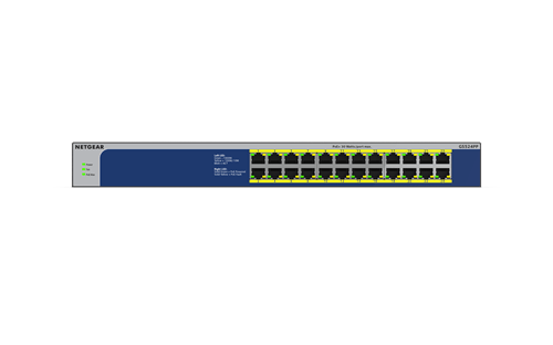 Netgear GS524PP Switch, 24-Port High-Powered PoE+ Gigabit Unmanaged Switch, 300w PoE Budget ProSafe, Lifetime Warranty NN83061