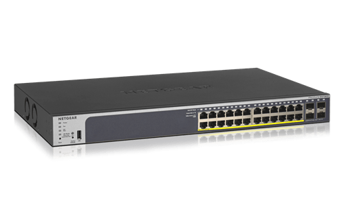 Netgear GS728TPV2 Switch, 24-Port 190W Gigabit POE+ Ethernet Smart Managed Pro, with 4 SFP Ports NN77431