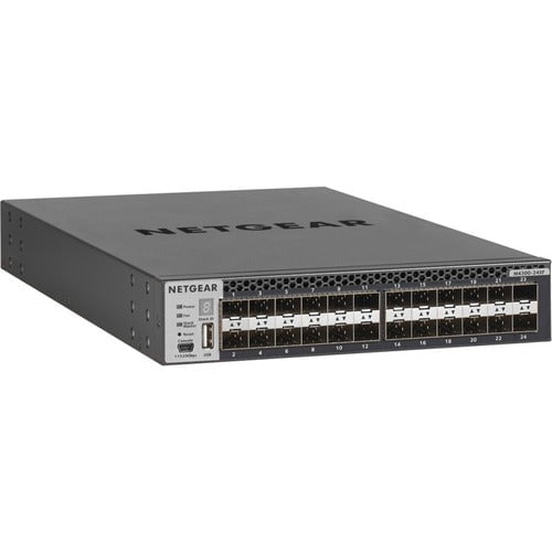 NETGEAR M4300-24XF 24-PORT STACKABLE LAYER 3 FULLY MANAGED SWITCH WITH 24 X SFP+ 2 X 10GBASE-T PORTS HALF WIDTH PROSAFE LIFETIME WARRANTY XSM4324FS IM4632211