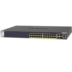 NETGEAR M4300-28G-POE+ 24-PORT FULLY MANAGED STACKABLE LAYER 3 POE+ SWITCH (24 X 1G PORTS WITH 2 X 10GBASE-T & 2 X SFP+ 1 000W PSU) IM3244059