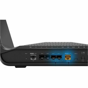 Netgear Nighthawk RAXE300 Wi-Fi 6E IEEE 802.11 a/b/g/n/ac/ax Ethernet Wireless Router - Tri Band - 2.40 GHz ISM Band - 5 GHz UNII Band - 6 x Antenna(6 x Internal) - 998.40 MB/s Wireless Speed - 5 x Network Port - 1 x Broadband Port - USB - 2.5 Gigabit Eth IM5717813