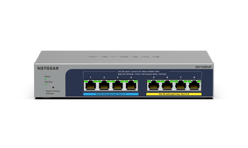 Netgear Ultra60 MS108EUP Switch, 8-Port, PoE++ Multi-Gigabit, 2.5G Ethernet Plus Switch NN86066