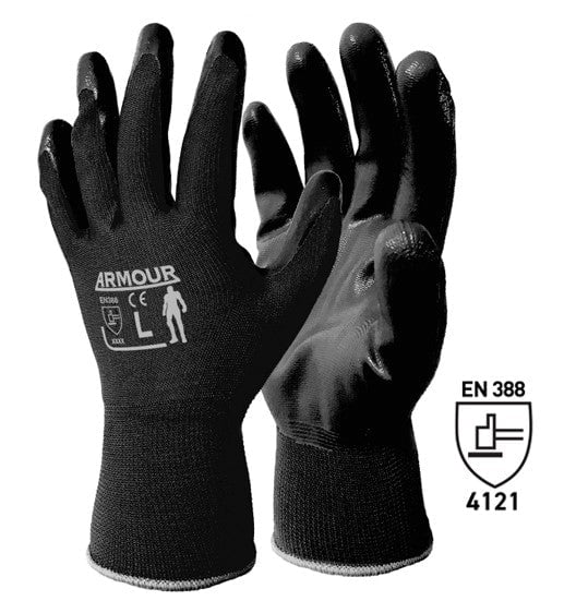 Nitrile Smooth Work Gloves x 120 pairs - Extra Extra Large (Black) MPH29743