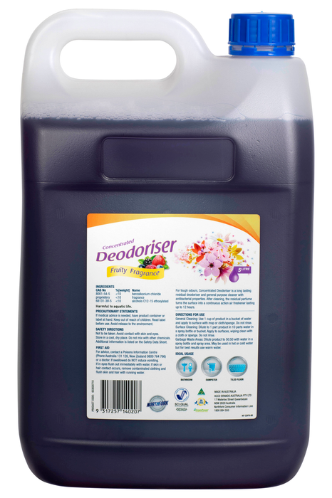 Northfork Concentrated Deodoriser Fruity Fragrance 5 Litres x 3's pack AO633020710