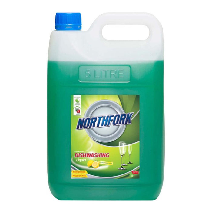 Northfork Dishwashing Fresh Lemon Scent Liquid 5 Litres x 3's pack AO638010700