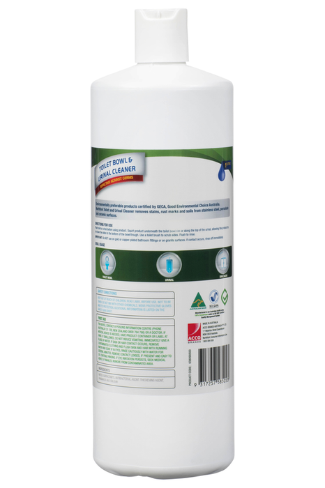 Northfork GECA Toilet Bowl and Urinal Cleaner, 12 x 1 Litre AO638090500