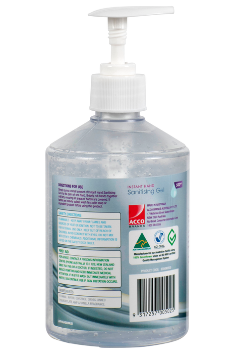 Northfork Instant Gel Hand Sanitiser, 12 x 500ml AO635090300