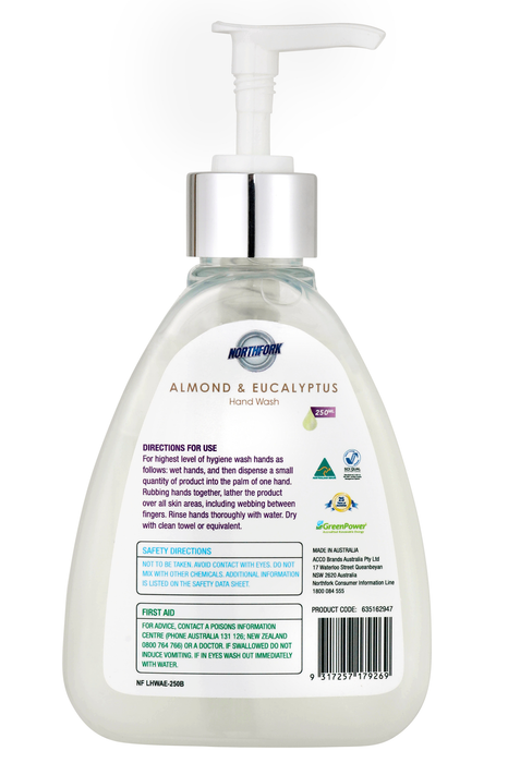 Northfork Liquid Hand Wash, Almond And Eucalyptus, 250ml, Pack of 6 AO635162947