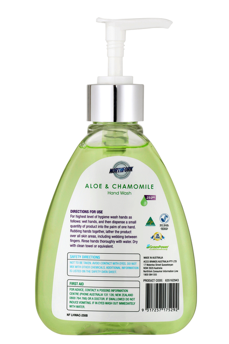 Northfork Liquid Hand Wash, Aloe And Chamomile, 250ml, Pack of 6 AO635162943