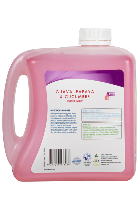 Northfork Liquid Hand Wash Guava Papaya And Cucumber 2 Litres x 3's pack AO635163844