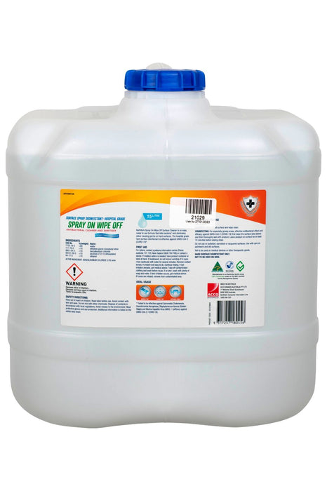 Northfork Spray-on Wipe-off Hospital Grade Surface Cleaner, 15 Litres AO631070800
