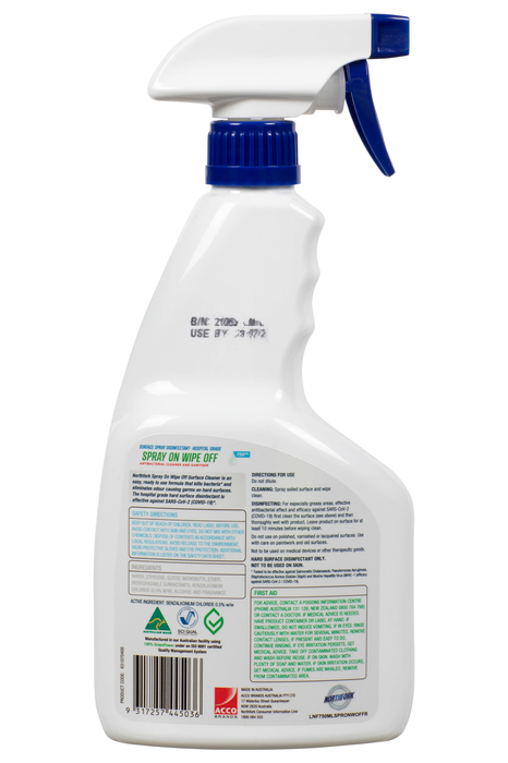Northfork Spray On Wipe Off Surface Cleaner, 750ml, Pack of 12 AO631070400
