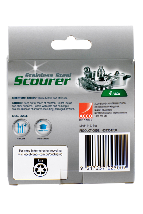 Northfork Stainless Steel Scourer, Pack of 4 AO631354700