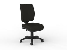 Nova Luxe 3 Lever Crown Fabric Task Chair (Choice of Colours) Ebony KG_EDGE3_LUXE_CNEB