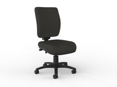 Nova Luxe 3 Lever Splice Fabric Task Chair (Choice of Colours) Black KG_EDGE3_LUXE_SPBK